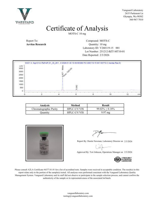 Detection report 3 of 6 for MOTS-C